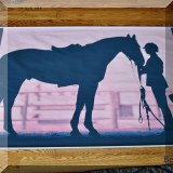 D29. Scrolled horse photo print. 